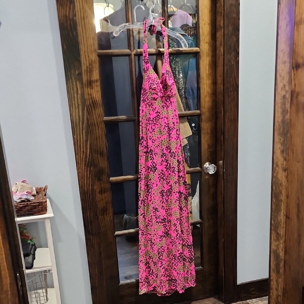 Catalina Cream and Pink Fabric